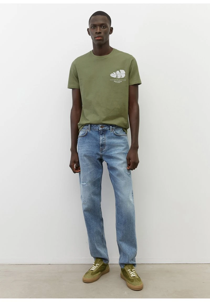 Marc O'Polo Herren T-Shirt Print - Olive 5 Marc O'Polo Herren T-Shirt Print - Olive – Bild 5