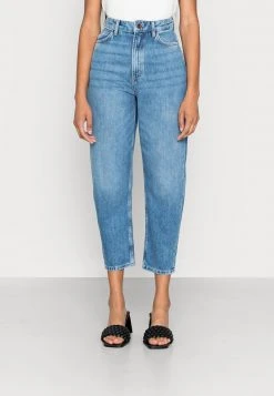 Marc O'Polo TROUSER RELAXED FIT CROPPED LENGTH HIGH WAIST BARREL - Jeans Tapered Fit - Tencel Denim Wash | Damen