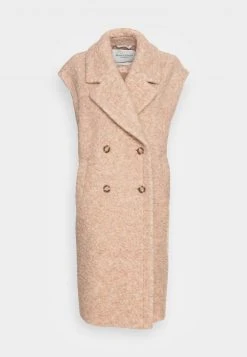 Marc O'Polo VEST CURLY DOUBLE BREASTED WIDE REVERS WELT POCKETS LINED - Weste - Soft Caramel | Damen