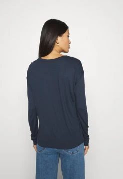 Marc O'Polo LONG SLEEVE ROUND NECK - Langarmshirt - Dark Night | Damen -Marc O'Polo Verkäufe 08a0086bbd934a76be6e7cb362f4175a