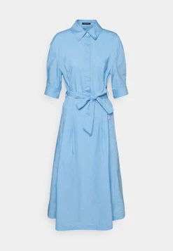 Marc O'Polo Damen DRESS STYLE BELTED WAIST - Blusenkleid - Blue