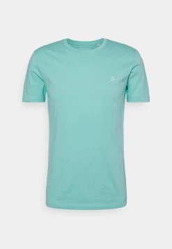 Marc O'Polo SHORT SLEEVE ROUND NECK CHEST - T-Shirt Basic - Turquoise | Herren