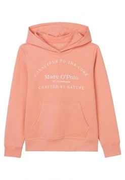 Marc O'Polo MIT WORDING-PRINT - SALTY WHITE - Kapuzenpullover - Vibrant Peach | Kinder