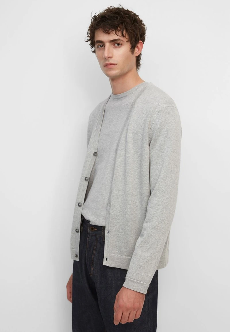 Marc O'Polo Herren AUS SOFTEM - Strickjacke - Light Grey Melange 4 Marc O'Polo Herren AUS SOFTEM - Strickjacke - Light Grey Melange – Bild 4