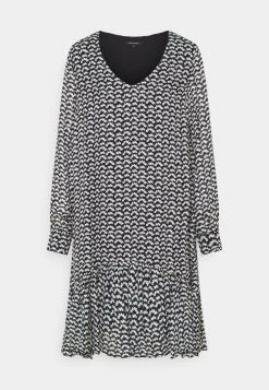 Marc O'Polo DRESS FLUENT SHORT STYLE V NECK - Freizeitkleid - Black | Damen