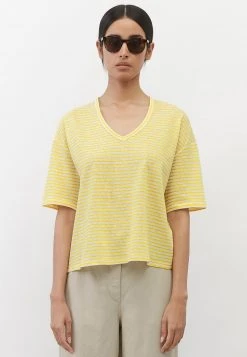 Marc O'Polo AUS HANF QUALITÄT - T-Shirt Print - Lemon Curry | Damen