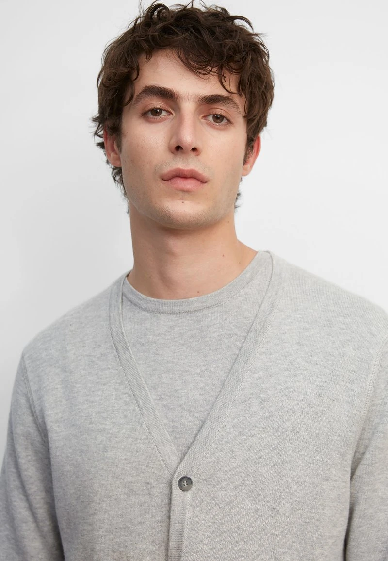 Marc O'Polo Herren AUS SOFTEM - Strickjacke - Light Grey Melange 5 Marc O'Polo Herren AUS SOFTEM - Strickjacke - Light Grey Melange – Bild 5