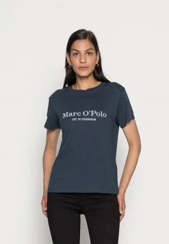Marc O'Polo Damen SHORT SLEEVE ROUND NECK PLACED PRINT - T-Shirt Print - Breezy Sea