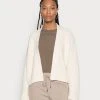 Marc O'Polo CARDIGAN LONG SLEEVE OPEN FRONT - Strickjacke - White Mousse | Damen