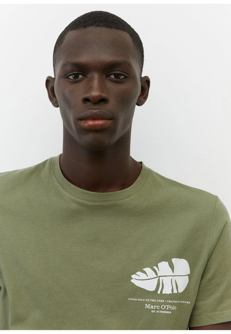 Marc O'Polo Herren T-Shirt Print - Olive 3 Marc O'Polo Herren T-Shirt Print - Olive – Bild 3