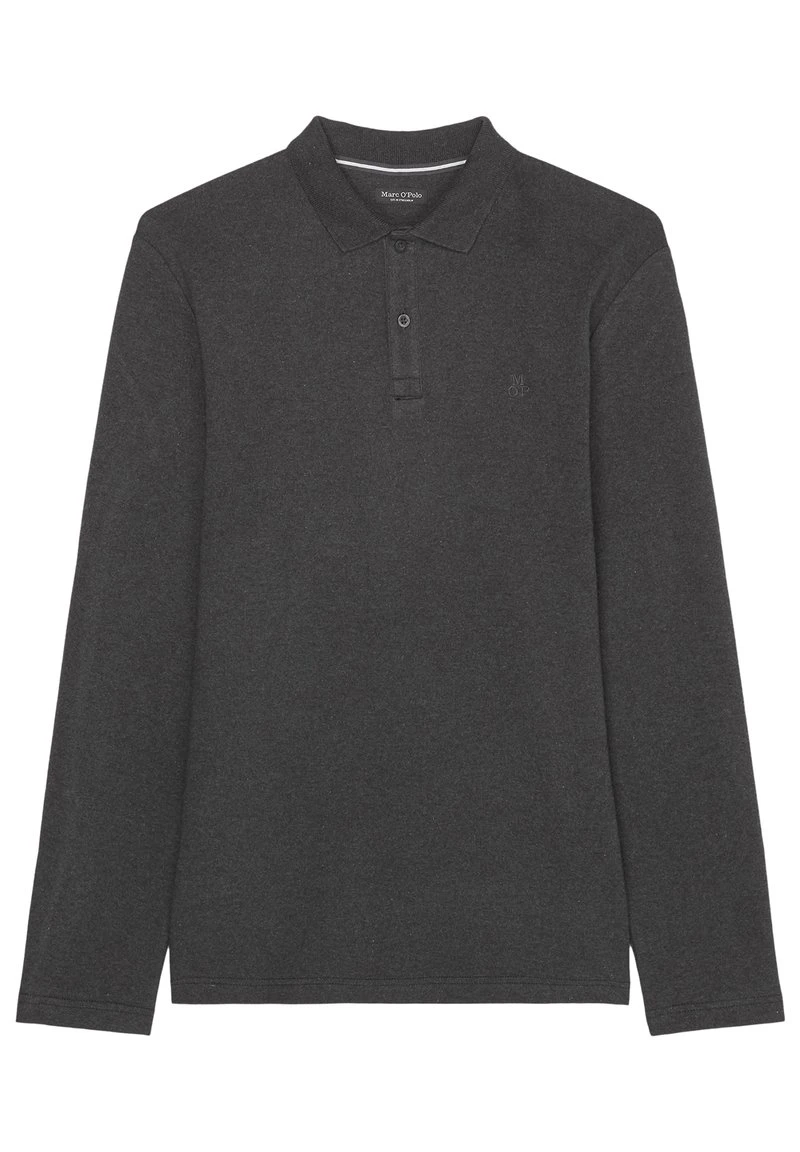 Marc O'Polo Herren Poloshirt - Dark Grey Melange 6 Marc O'Polo Herren Poloshirt - Dark Grey Melange – Bild 6
