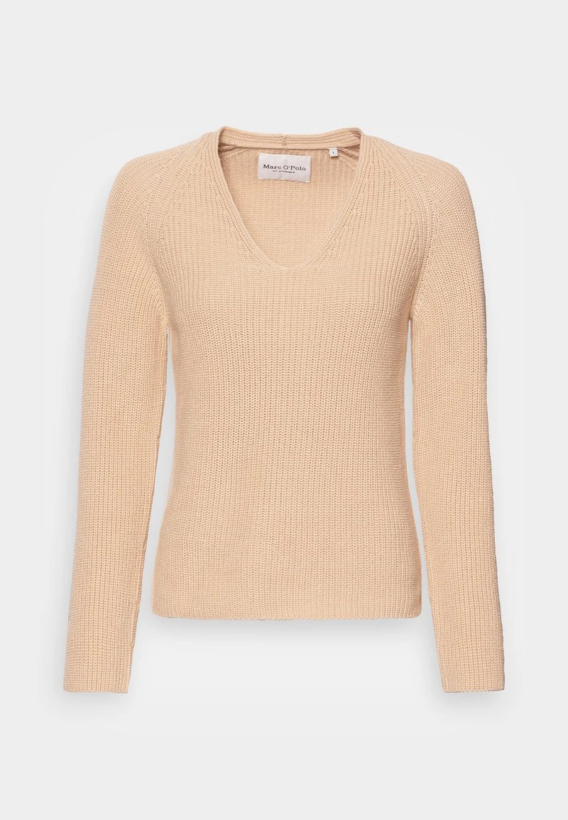 Marc O'Polo LONGSLEEVE V NECK STICH A SHAPE - Strickpullover - Sand Storm | Damen 4 Marc O'Polo LONGSLEEVE V NECK STICH A SHAPE - Strickpullover - Sand Storm | Damen – Bild 4