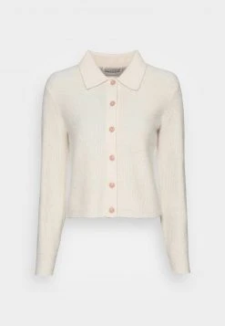 Marc O'Polo Damen CARDIGAN LONGSLEEVE POLO COLLAR - Strickjacke - Chalky Sand
