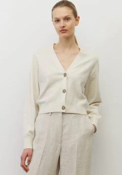Marc O'Polo Strickjacke - White Cotton | Damen