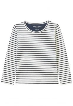 Marc O'Polo LONGSLEEVE MIT FEINEM RINGEL-MUSTER - VIBRANT PEACH - Langarmshirt - Washed Blue | Kinder