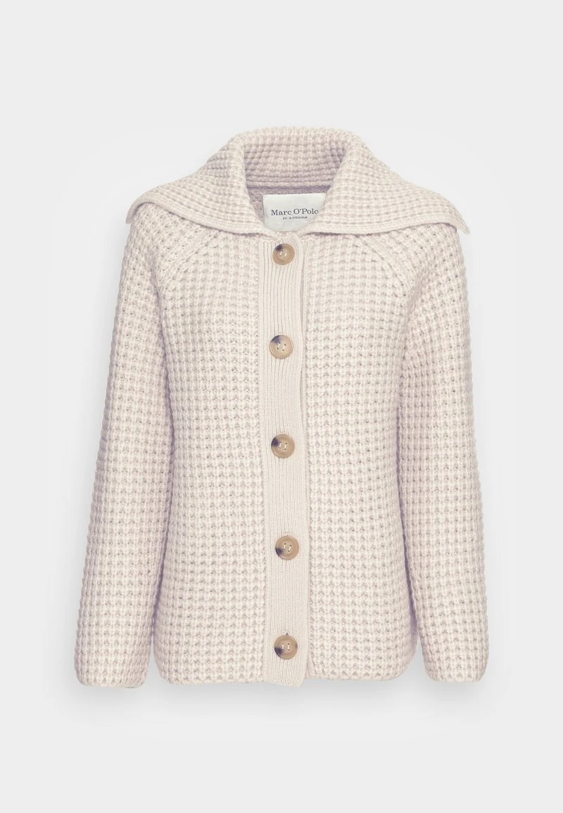 Marc O'Polo CARDIGAN LONGSLEEVE COLLAR BUTTON CLOSURE - Strickjacke - Stone Powder | Damen 4 Marc O'Polo CARDIGAN LONGSLEEVE COLLAR BUTTON CLOSURE - Strickjacke - Stone Powder | Damen – Bild 4