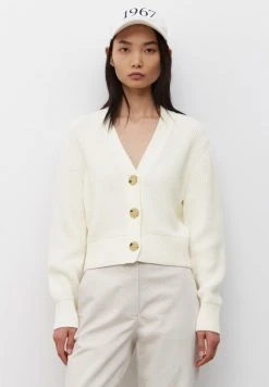 Marc O'Polo Strickjacke - White Cotton | Damen