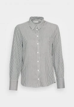 Marc O'Polo BLOUSE LONG SLEEVE SMALL SHAPE KENT COLLAR FLAP POCKET - Bluse - White/black | Damen -Marc O'Polo Verkäufe 2ca8ec37d23b4516b0a66c2b60c3135b