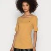 Marc O'Polo SHORT SLEEVE ROUND NECK - T-Shirt Basic - Sweet Corn | Damen