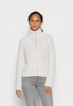 Marc O'Polo CARDIGAN LONGSLEEVE STAND UP COLLAR ZIPPER - Strickjacke - Shaded Sand | Damen