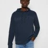 Marc O'Polo Herren HOODY LONG SLEEVE FLATLOCK DETAILS ARTWORK ON CHEST - Kapuzenpullover - Total Eclipse
