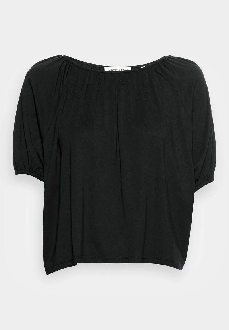 Marc O'Polo BLOUSE DEEP BOAT NECK RUFFELS AT NECKLINE PUFFER SLEEV - Bluse - Black | Damen 4 Marc O'Polo BLOUSE DEEP BOAT NECK RUFFELS AT NECKLINE PUFFER SLEEV - Bluse - Black | Damen – Bild 4