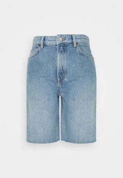 Marc O'Polo Damen HIGH WAIST RELAXED FIT MID LENGTH - Jeans Shorts - Blue Denim