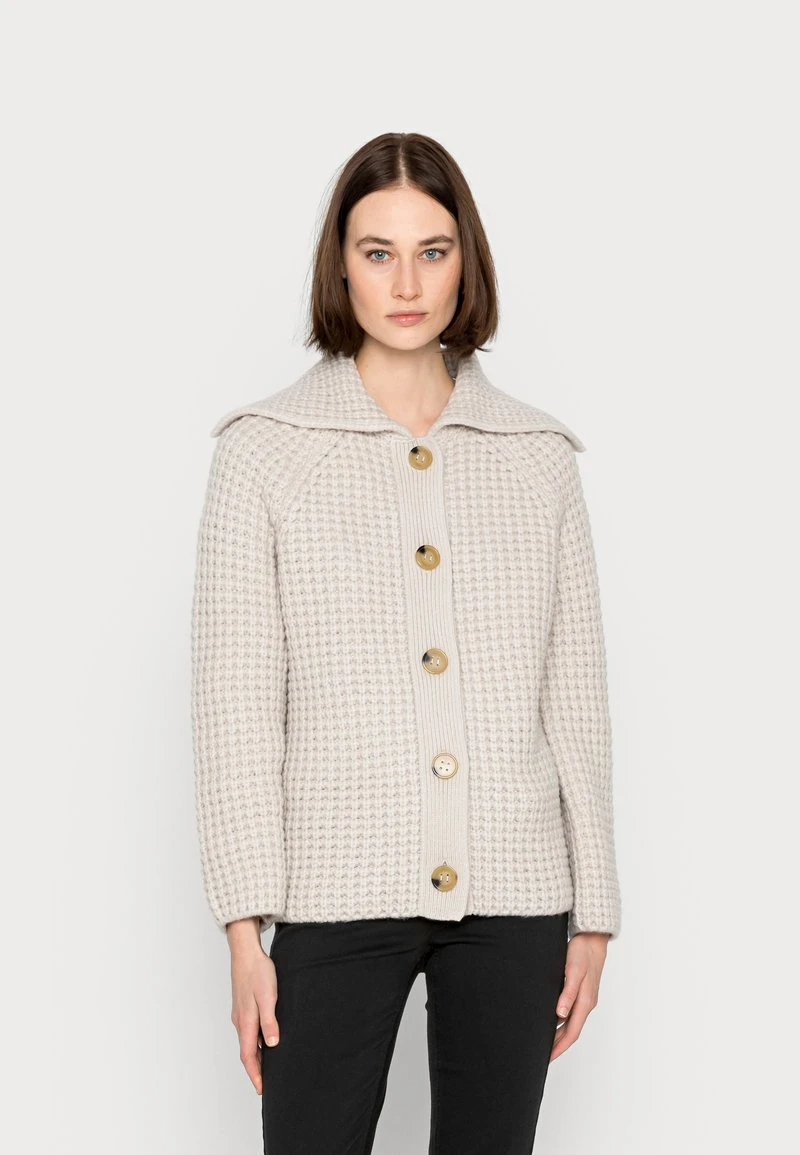 Marc O'Polo CARDIGAN LONGSLEEVE COLLAR BUTTON CLOSURE - Strickjacke - Stone Powder | Damen 1 Marc O'Polo CARDIGAN LONGSLEEVE COLLAR BUTTON CLOSURE - Strickjacke - Stone Powder | Damen