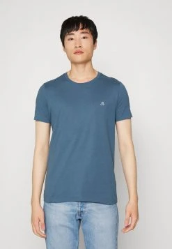Marc O'Polo SHORT SLEEVE ROUND NECK - T-Shirt Basic - Grayed Blue | Herren