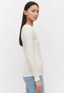 Marc O'Polo Damen LONGLSEEVE AUS ORGANIC - Langarmshirt - White Cotton -Marc O'Polo Verkäufe 40407ed5c00447a1bb425bd6e30137a9