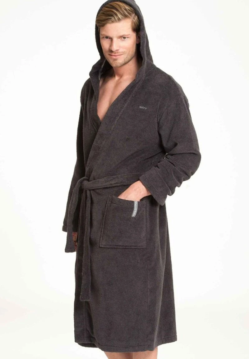 Marc O'Polo BADEMANTEL MIT KAPUZE LÄNGE - Bademantel - Anthracite | Herren 1 Marc O'Polo BADEMANTEL MIT KAPUZE LÄNGE - Bademantel - Anthracite | Herren