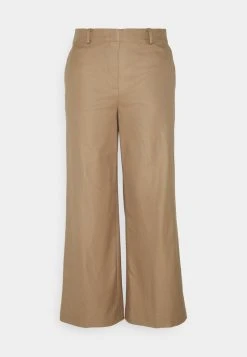 Marc O'Polo PANTS WIDE LEG MEDIUM RISE CROPPED ELASTIC AT BACK - Stoffhose - Sand | Damen
