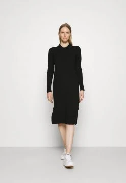Marc O'Polo DRESS LONGSLEEVE COLLAR WITH - Strickkleid - Black | Damen