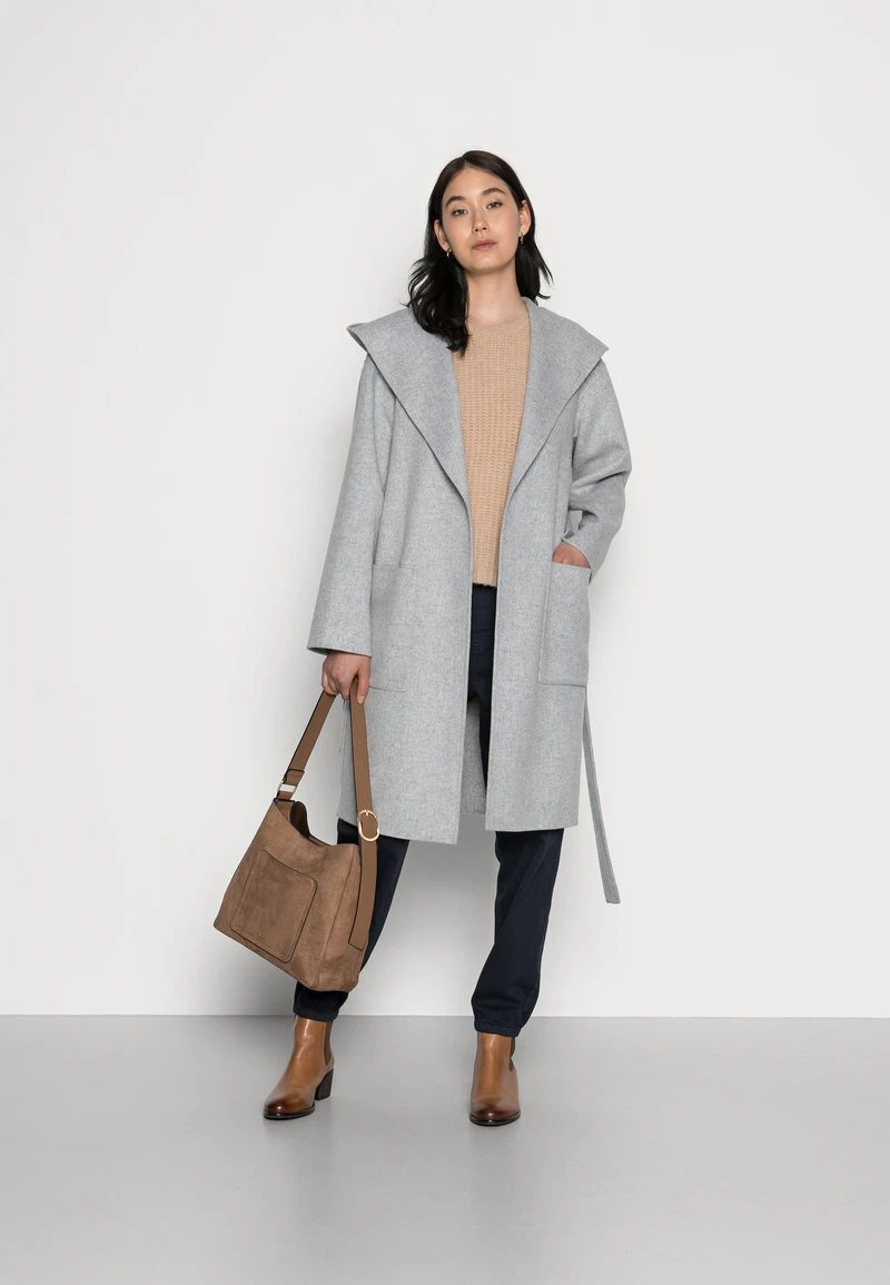 Marc O'Polo REAL DOUBLE FACE WORKMANSHIP DETAILS COAT HOOD BELT - Klassischer Mantel - Foggy Melange | Damen 2 Marc O'Polo REAL DOUBLE FACE WORKMANSHIP DETAILS COAT HOOD BELT - Klassischer Mantel - Foggy Melange | Damen – Bild 2