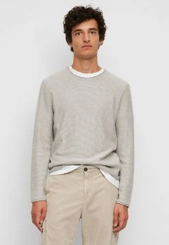 Marc O'Polo Herren Strickpullover - Grey Melange