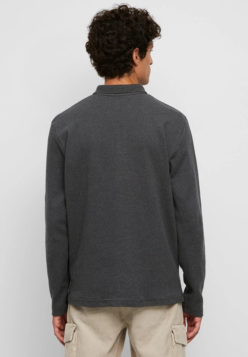 Marc O'Polo Herren Poloshirt - Dark Grey Melange 3 Marc O'Polo Herren Poloshirt - Dark Grey Melange – Bild 3