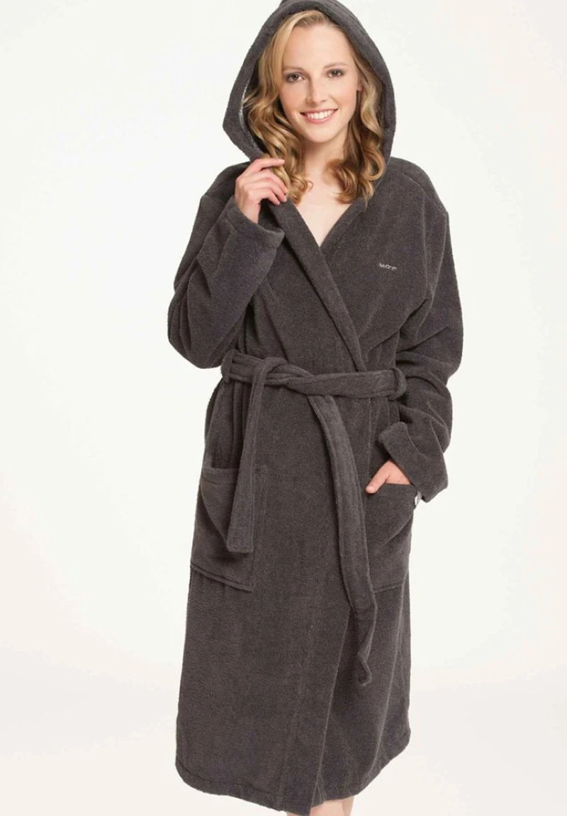 Marc O'Polo BADEMANTEL MIT KAPUZE LÄNGE - Bademantel - Anthracite | Damen 1 Marc O'Polo BADEMANTEL MIT KAPUZE LÄNGE - Bademantel - Anthracite | Damen