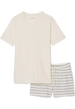 Marc O'Polo Damen DREAMO - Nachtwäsche Set - Chalk White