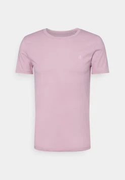 Marc O'Polo SHORT SLEEVE ROUND NECK CHEST - T-Shirt Basic - Oyster Shell | Herren