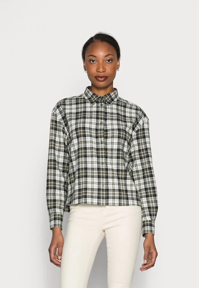 Marc O'Polo Damen CROPPED BOXY - Hemdbluse - Dark Green 1 Marc O'Polo Damen CROPPED BOXY - Hemdbluse - Dark Green