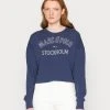 Marc O'Polo ROUND NECK LONG SLEEVES CROPPED LENGTH - Sweatshirt - Noble Blue | Damen