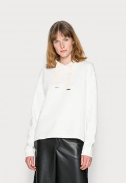 Marc O'Polo Damen LONG SLEEVE HOODED CUFFS - Kapuzenpullover - Cotton White