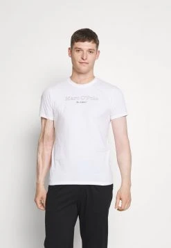 Marc O'Polo Herren SHORT SLEEVE CREW NECK ARTWORK ON CHEST - T-Shirt Print - White