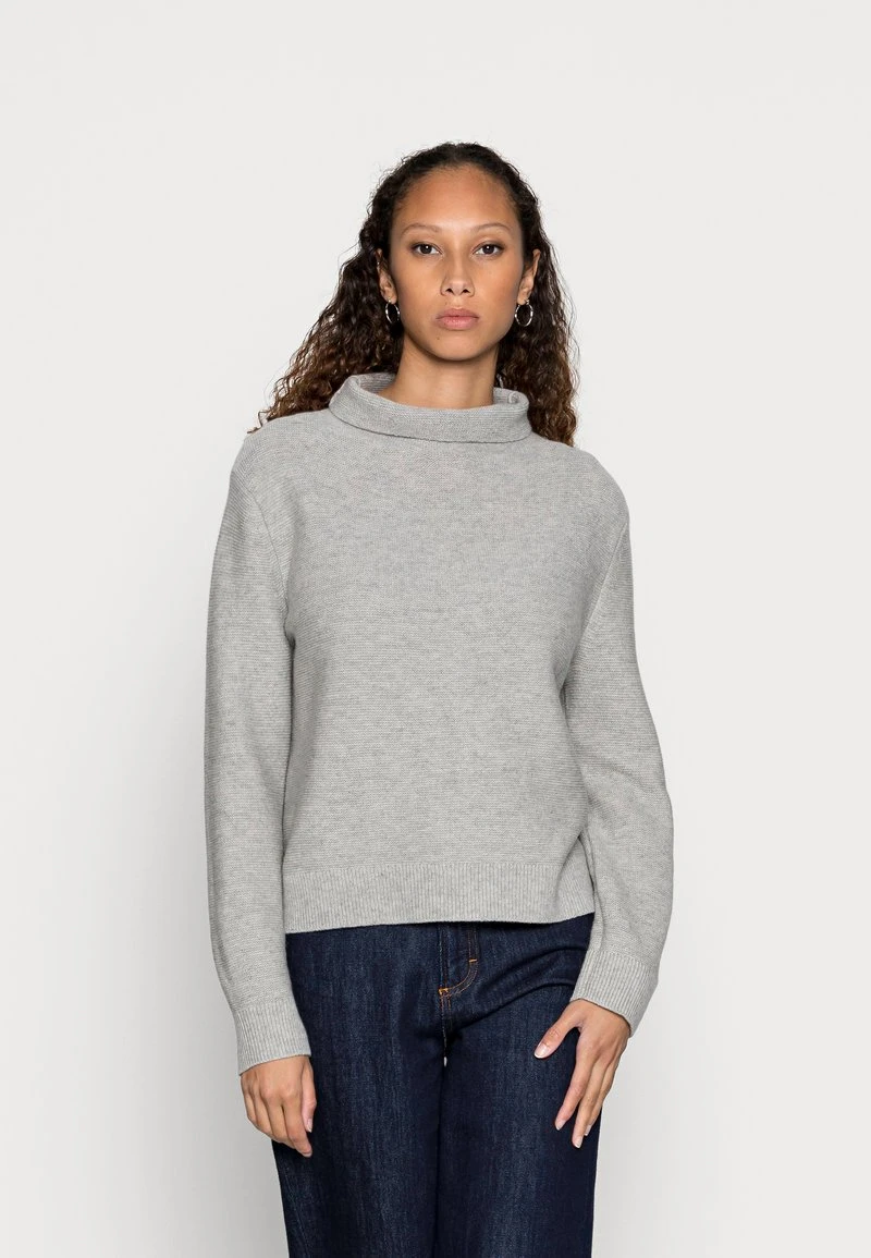 Marc O'Polo LONGSLEEVE ROUND-NECK LINKS STRUCTURE - Strickpullover - Foggy Melange | Damen 1 Marc O'Polo LONGSLEEVE ROUND-NECK LINKS STRUCTURE - Strickpullover - Foggy Melange | Damen