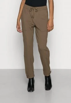 Marc O'Polo PANTS, TRAVEL PANTS, MID RISE, TAPERED LEG, CUTLINES, DEM DETAIL - Stoffhose - Nutshell Brown | Damen