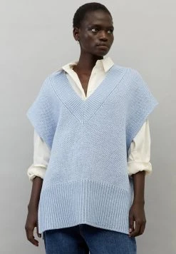 Marc O'Polo Damen ARCHIVE CODE - T-Shirt Print - Linen Blue