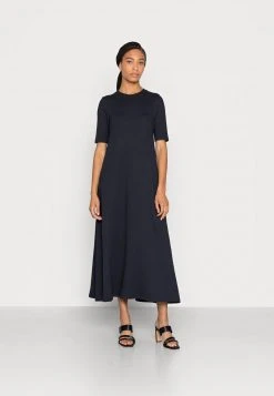 Marc O'Polo DRESS WIDE SEAM ROUND NECK SHORTSLEEVE SOLID - Freizeitkleid - Deep Sky | Damen