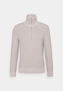 Marc O'Polo STAND UP COLLAR WITH ZIPPER - Strickpullover - Gray Silk | Herren