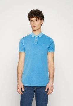 Marc O'Polo SHORT SLEEVE RIB DETAILS SLITS AT HEM - Poloshirt - Azure Blue | Herren