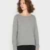 Marc O'Polo Damen LONG SLEEVE ROUND NECK PRINT AT BACK - Sweatshirt - Grey Melange